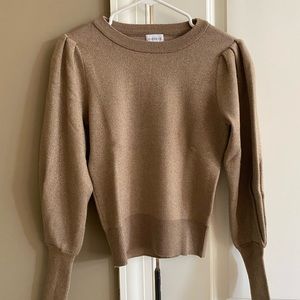 Evereve gold crew neck sweater
